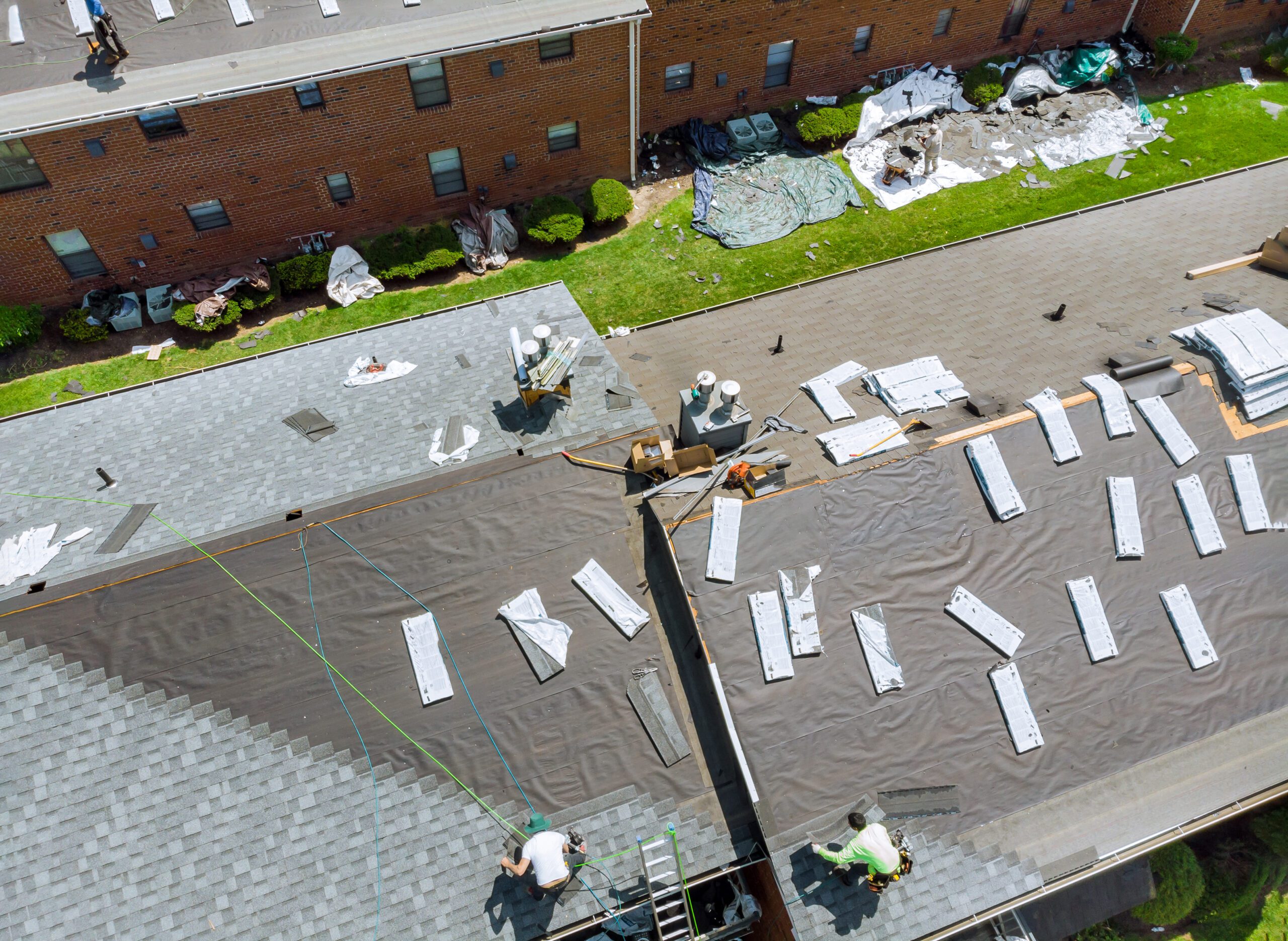 Spring roof replacement showing optimal weather conditions