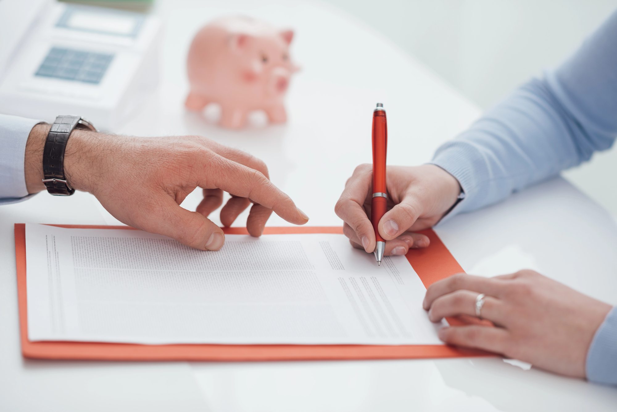 Homeowner reviewing financing options for roof replacement