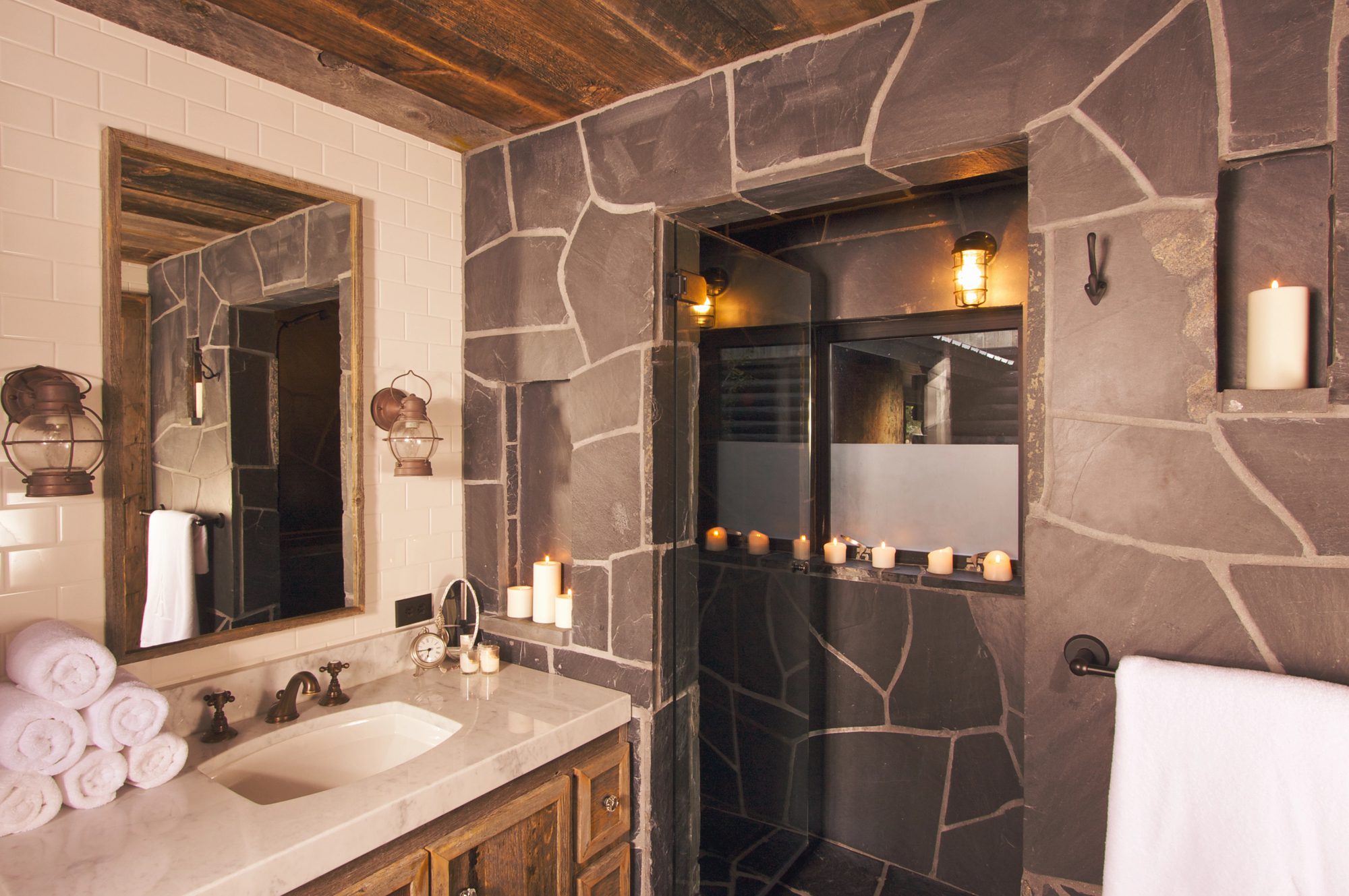 Bathroom with Natural Stone