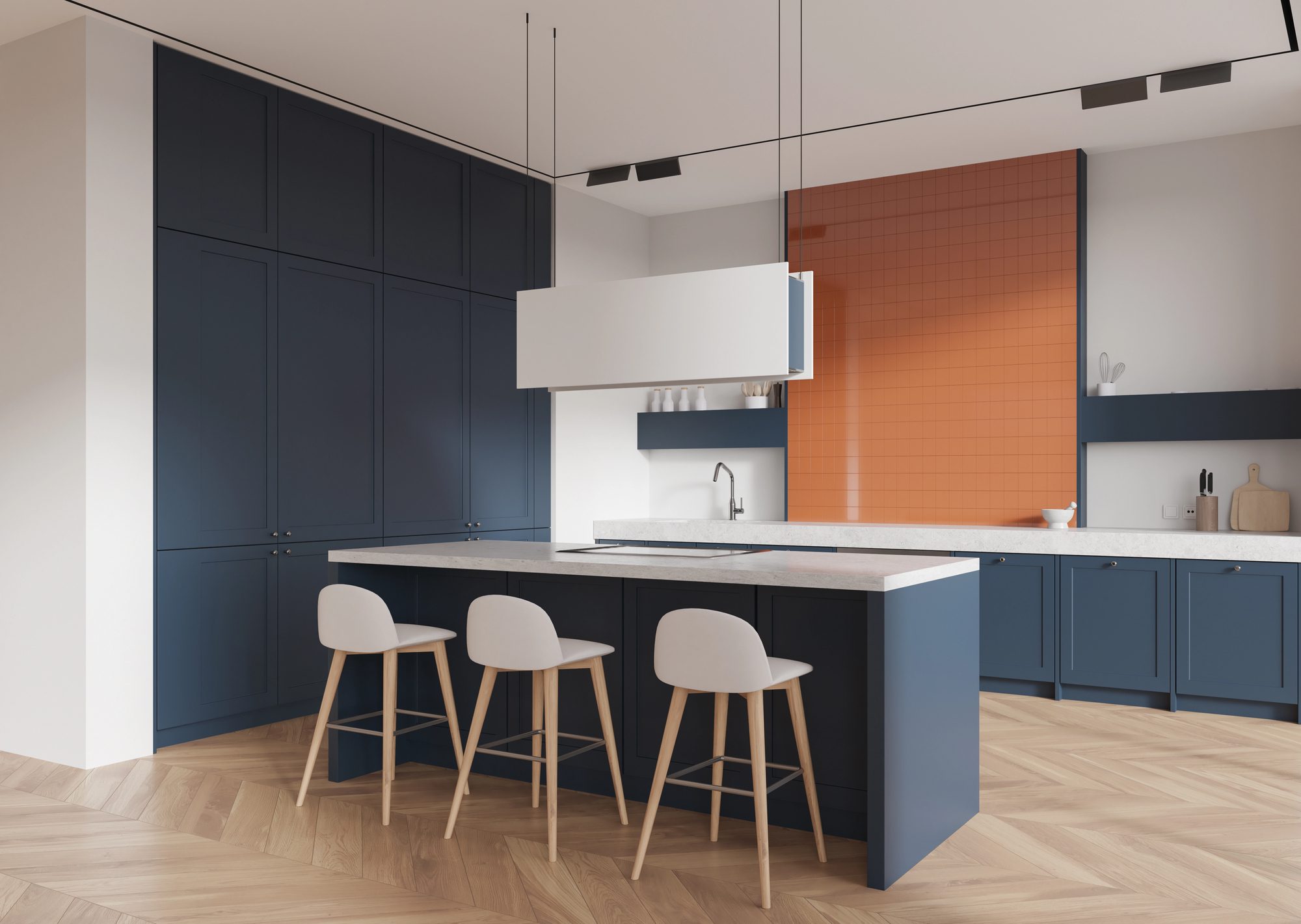 Kitchen with Bold Color Choices
