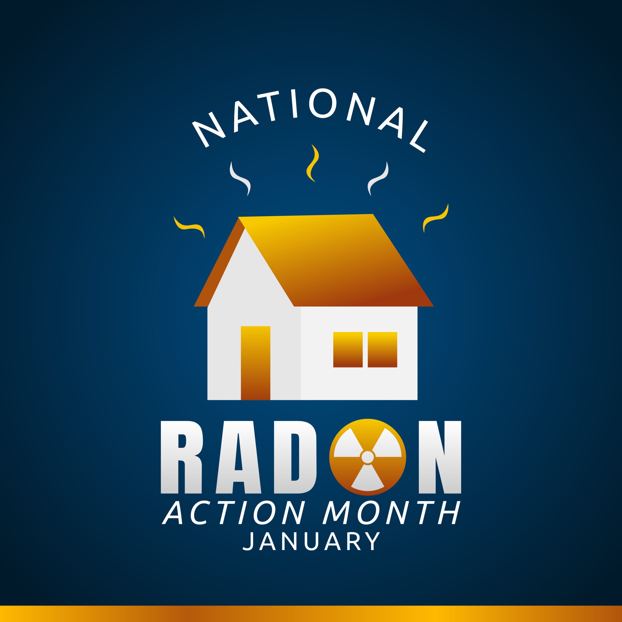 vector graphic of national radon action month good for national radon action month celebration. flat design. flyer design.flat illustration.