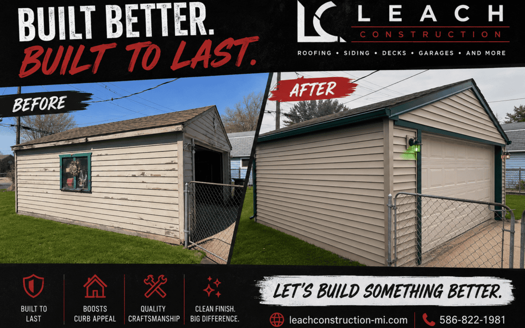 Saint Clair Shores Detached Garage Siding – CertainTeed American Legend D4 in Natural Clay